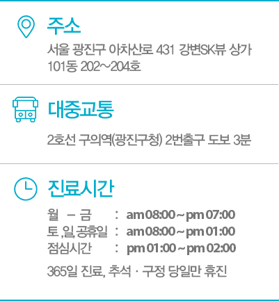 ���Ǻ���Ʈ���� - 주소, 대중교통, 진료시간